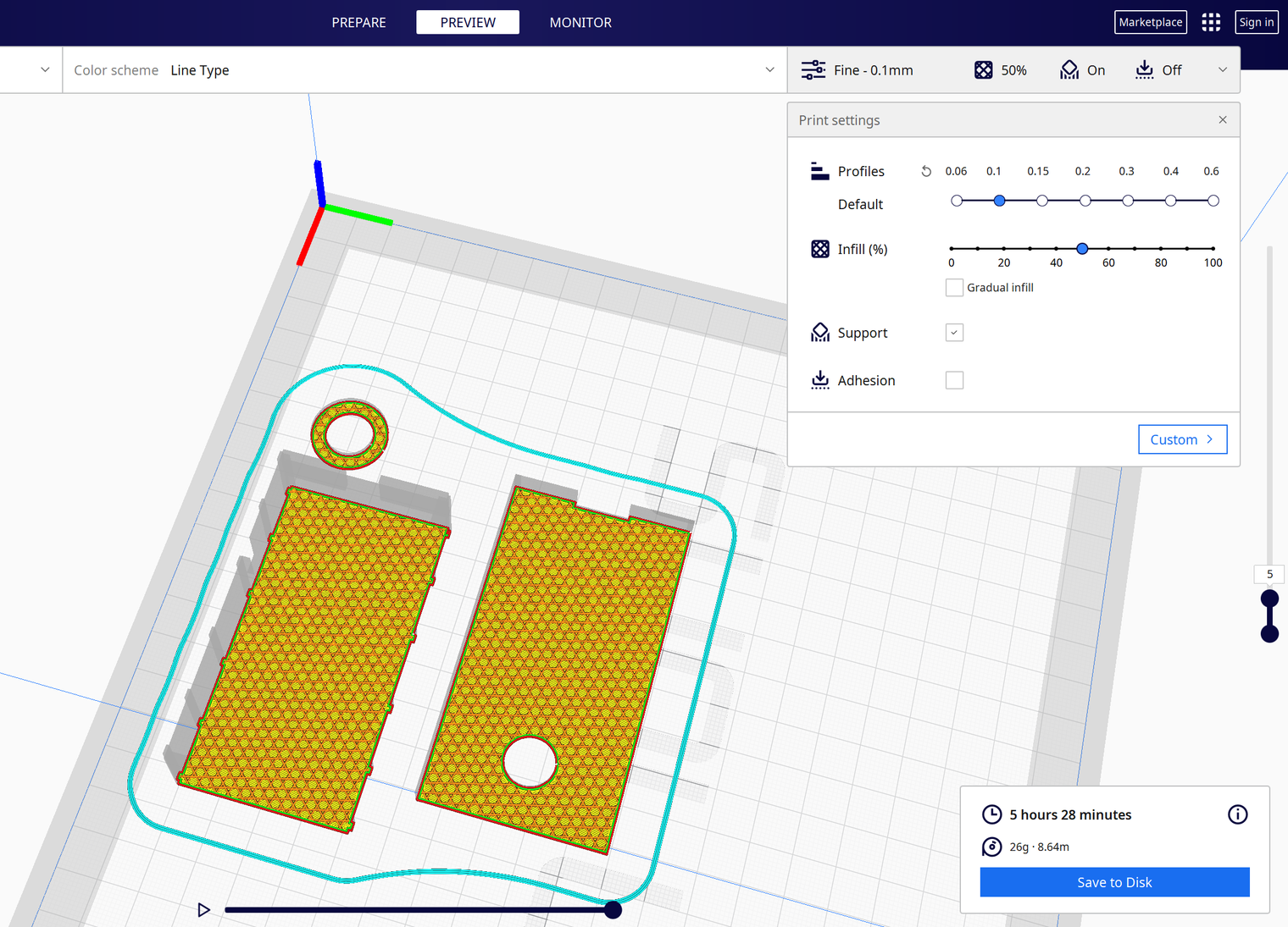 Prototype 2 - Ultimaker Cura Preparation